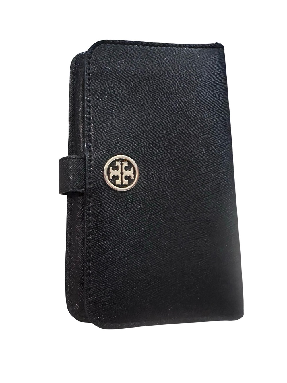 Tory Burch Black Saffiano Leather Phone Wallet
